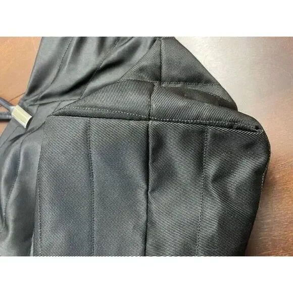 GUCCI Black Nylon Patent Tote Handbag Purse Women Laptop Business Overnight Hobo - Picture 6 of 15